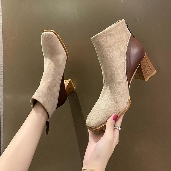 boots women new 2020 autumn shoes round toe winter footwear luxury designer mid-calf ladies high heel fashion low rock mid, Black
boots women new 2020 autumn shoes round toe winter footwear luxury designer mid-calf ladies high heel fashion low rock mid, Black