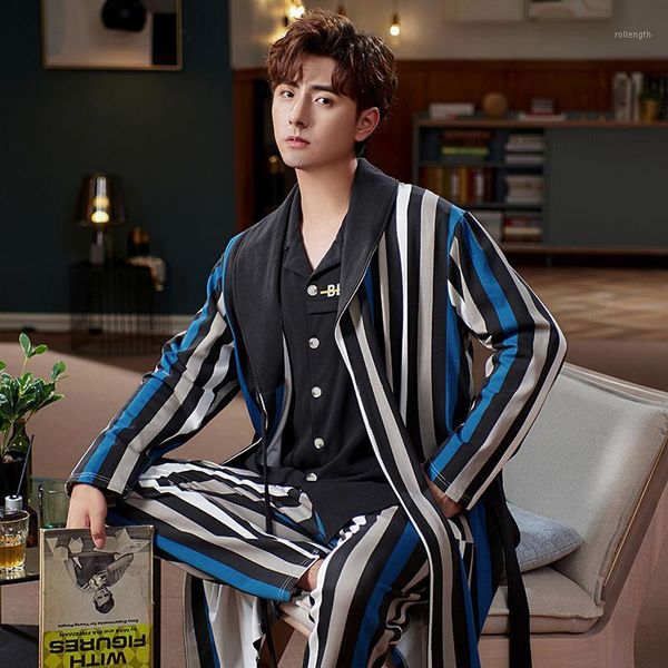 cotton women pajamas set 3pcs bathrobe shirt pant lougne casual pijamas suit bathrobe sleepwear soft nightwear home clothes1, Black;brown
cotton women pajamas set 3pcs bathrobe shirt pant lougne casual pijamas suit bathrobe sleepwear soft nightwear home clothes1, Black;brown
