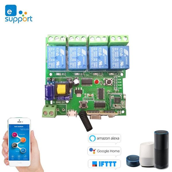 ewelink smart remote control wifi wireless switch module 1ch/4ch dc5v 12v 32v 220v inching self-locking rf receive 10a relays 
ewelink smart remote control wifi wireless switch module 1ch/4ch dc5v 12v 32v 220v inching self-locking rf receive 10a relays