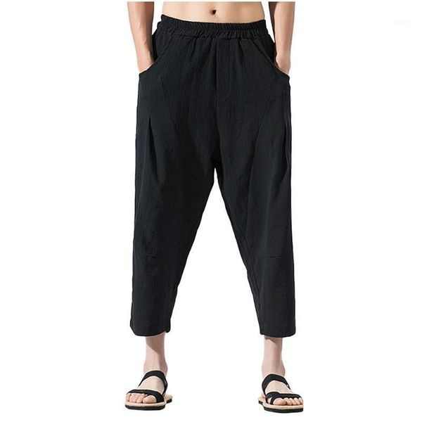 men pants linen baggy trousers solid men's harem pants casual vintage loose cotton linen pure color comfort calf-length1, Black
men pants linen baggy trousers solid men's harem pants casual vintage loose cotton linen pure color comfort calf-length1, Black
