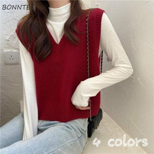 sweater vest women simple loose v-neck solid korean version chic autumn feminino clothing new casual all-match stylish prevalent, Black;white
sweater vest women simple loose v-neck solid korean version chic autumn feminino clothing new casual all-match stylish prevalent, Black;white