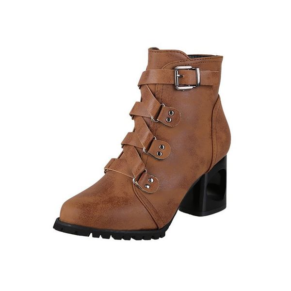 2020 new autumn and winter new foreign trade large size hollow heel high heel belt buckle riveted short boots round head chunky heel belt bu, Black
2020 new autumn and winter new foreign trade large size hollow heel high heel belt buckle riveted short boots round head chunky heel belt bu, Black