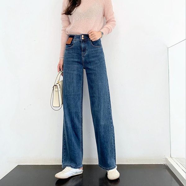 autumn winter new style street casual high waist stretch wide-leg jeans women, solid color is thinner long style all-match jeans, Blue
autumn winter new style street casual high waist stretch wide-leg jeans women, solid color is thinner long style all-match jeans, Blue
