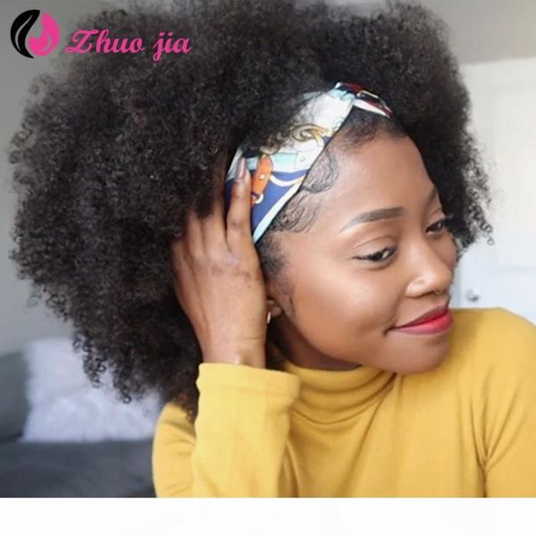 zhuo jia headband wigs for black women brazilian afro kinky curly human hair wigs glueless full machine made wig with headband, Black;brown
zhuo jia headband wigs for black women brazilian afro kinky curly human hair wigs glueless full machine made wig with headband, Black;brown