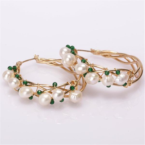 hoop & huggie green blue red black glass beaded natural white freshwater pearl beads gold wire-wrapped charm big earring for woman, Golden;silver
hoop & huggie green blue red black glass beaded natural white freshwater pearl beads gold wire-wrapped charm big earring for woman, Golden;silver