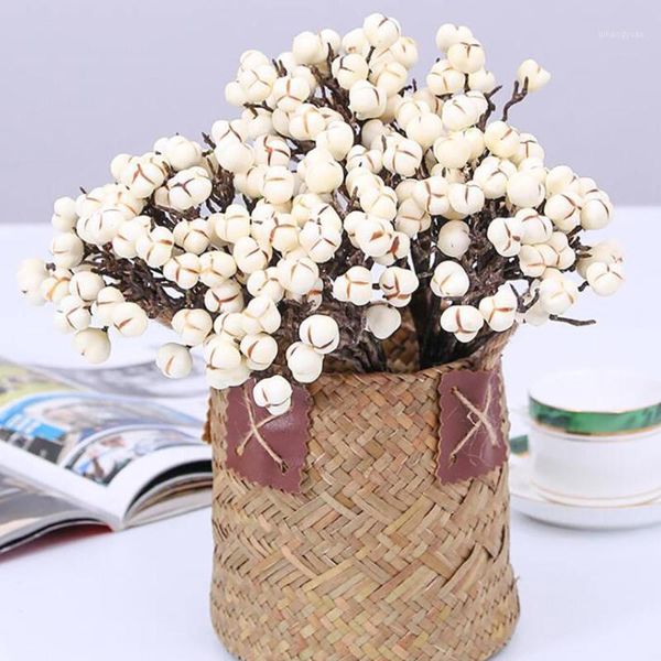 12pcs/bunch artificial flowers fake fruit foam bouquet fruit bean branch flowers for wedding party christmas decoration1
12pcs/bunch artificial flowers fake fruit foam bouquet fruit bean branch flowers for wedding party christmas decoration1