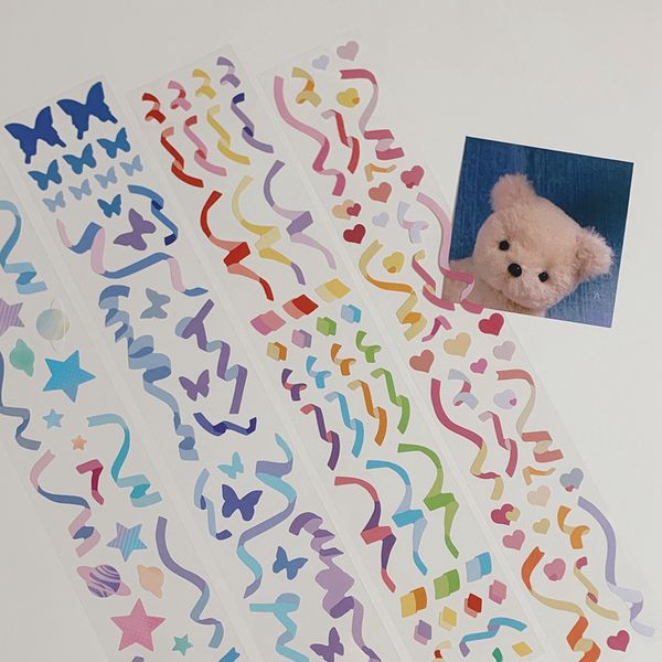 ins cute long strip hand account material p album star card diy ribbon mobile phone case decoration sticker
ins cute long strip hand account material p album star card diy ribbon mobile phone case decoration sticker