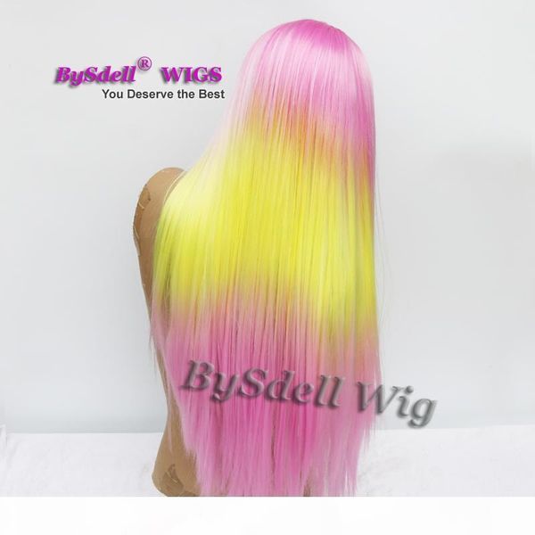 synthetic long straight unicorn mermaid hair wig pelucas two tone rainbow pink ombre yellow lace front wigs, Black
synthetic long straight unicorn mermaid hair wig pelucas two tone rainbow pink ombre yellow lace front wigs, Black