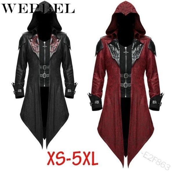 wepbel mens trench coat leather hooded medieval gothic renaissance retro punk assassin creed long sleeve jackets, Tan;black
wepbel mens trench coat leather hooded medieval gothic renaissance retro punk assassin creed long sleeve jackets, Tan;black