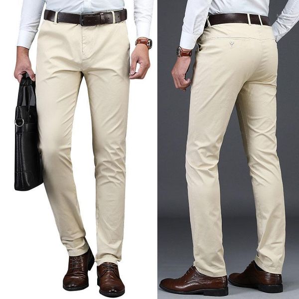 spring summer khaki black blue dress men suit pants casual cotton office business slim elasticity straight trousers clothing1
spring summer khaki black blue dress men suit pants casual cotton office business slim elasticity straight trousers clothing1