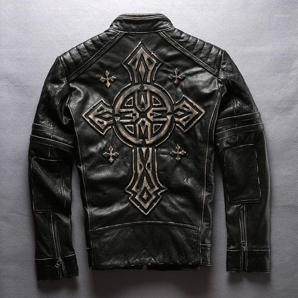 new men's cow leather mens clothing coat cowhide genuine leather vintage rider jacket1, Black;brown
new men's cow leather mens clothing coat cowhide genuine leather vintage rider jacket1, Black;brown