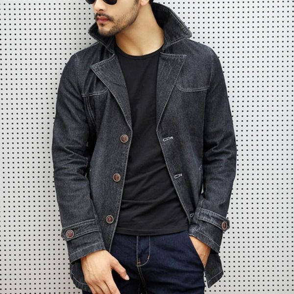 lapel denim blazer men slim fit winter black blue jeans suits jacket male casual cotton long trench coat homme with lined 20201, White;black
lapel denim blazer men slim fit winter black blue jeans suits jacket male casual cotton long trench coat homme with lined 20201, White;black