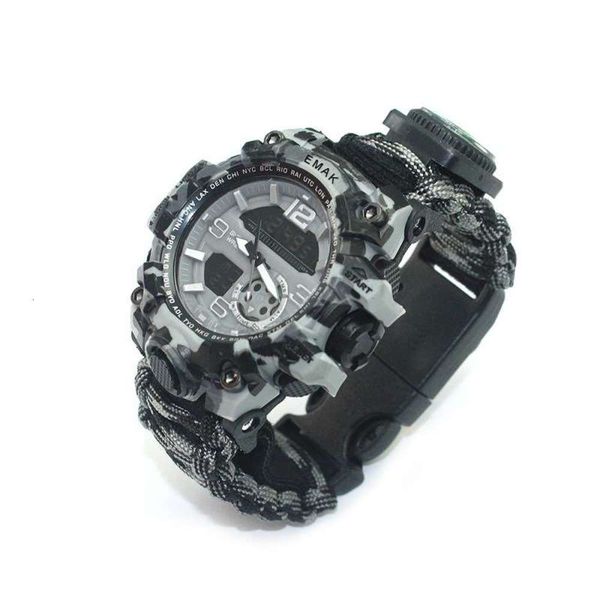 watch new outdoor sports camping waterproof adventure umbrella rope woven double movement camouflage watch, Slivery;brown
watch new outdoor sports camping waterproof adventure umbrella rope woven double movement camouflage watch, Slivery;brown
