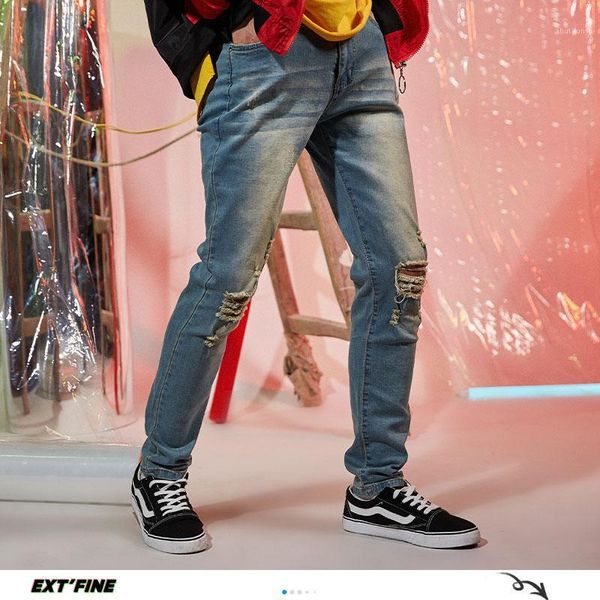 men's jeans extfination | man woman elastic slim fit mans 2021 summer streetwear ripped denim pants male vintage pencil clothing1, Blue
men's jeans extfination | man woman elastic slim fit mans 2021 summer streetwear ripped denim pants male vintage pencil clothing1, Blue