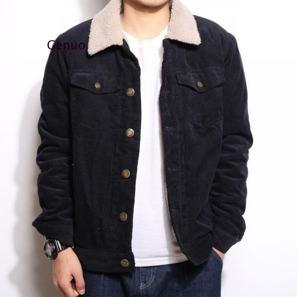 men's jackets winter mens denim jacket fashion men fleece warm corduroy casual male stand collar windbreaker bomber, Black;brown
men's jackets winter mens denim jacket fashion men fleece warm corduroy casual male stand collar windbreaker bomber, Black;brown