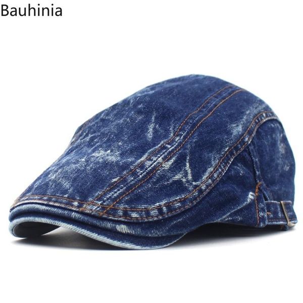 berets fashion classic washed retro cotton men women adjustable cap beret denim fitted sun cabbie ivy flat, Blue;gray
berets fashion classic washed retro cotton men women adjustable cap beret denim fitted sun cabbie ivy flat, Blue;gray