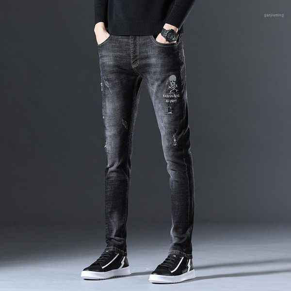 man elastic force self-cultivation tide brand jeans directly canister trousers male personality holes embroidery leisure pants1, Blue
man elastic force self-cultivation tide brand jeans directly canister trousers male personality holes embroidery leisure pants1, Blue