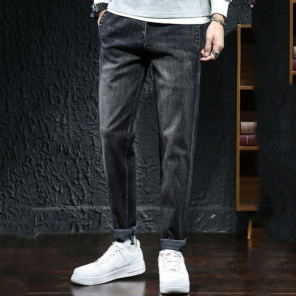 men's jeans black trousers, large size men pants, autumn and winter simple harem pants stretch casual, Blue
men's jeans black trousers, large size men pants, autumn and winter simple harem pants stretch casual, Blue
