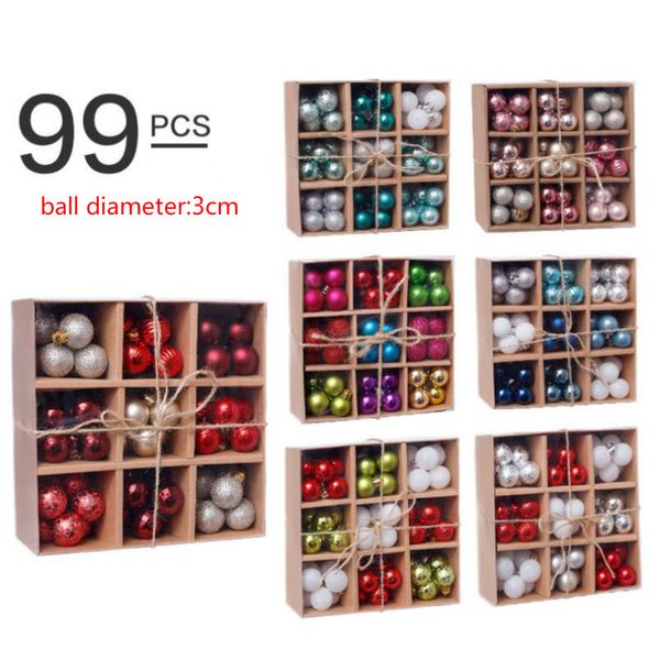 new 99pcs diameter 3cm christmas balls shatterproof hanging xmas tree ornaments wedding party home decoration with gift box
new 99pcs diameter 3cm christmas balls shatterproof hanging xmas tree ornaments wedding party home decoration with gift box