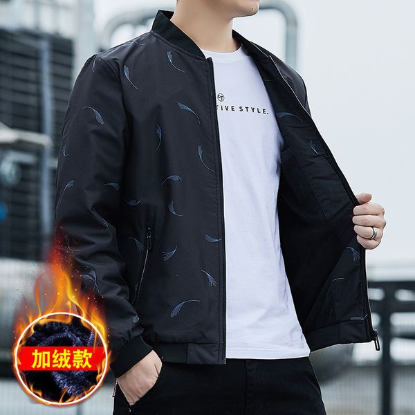new autumn and clothing korean jacket winter plush thickened large fashion handsome men's coat, Black;brown
new autumn and clothing korean jacket winter plush thickened large fashion handsome men's coat, Black;brown