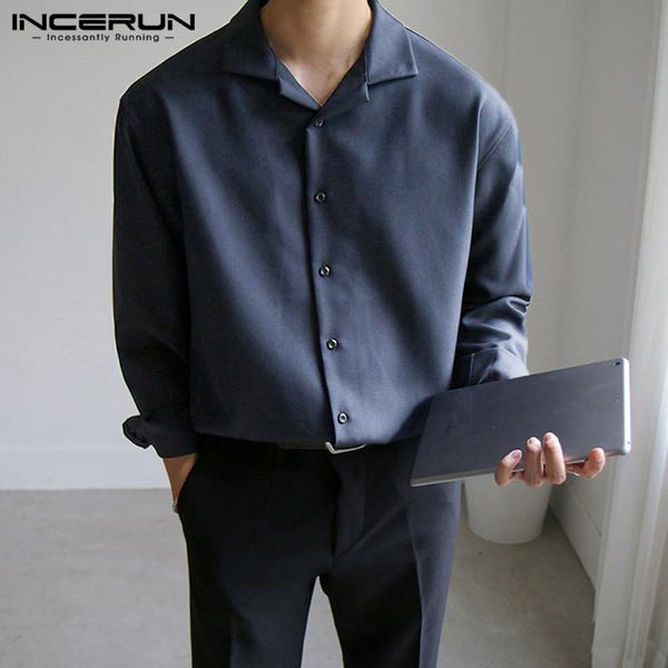 incerun men casual shirt long sleeve turn down collar streetwear chic camisas button fashion solid color men's brand shirts 2021, White;black
incerun men casual shirt long sleeve turn down collar streetwear chic camisas button fashion solid color men's brand shirts 2021, White;black