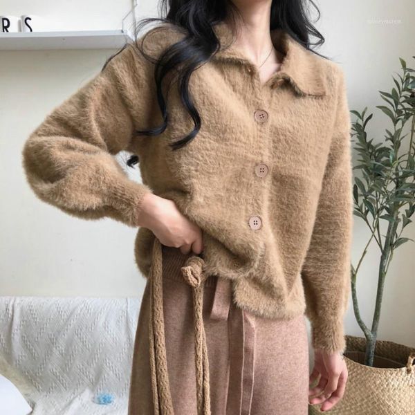 women's knits & tees women autumn winter mink cashmere sweater coat single breasted knitted cardigan pull femme vintage sueter mujer tr, White
women's knits & tees women autumn winter mink cashmere sweater coat single breasted knitted cardigan pull femme vintage sueter mujer tr, White