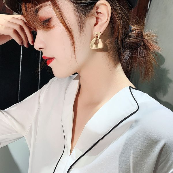fashion 925 silver needle metal high-grade earrings irregular circles geometric ear studs female high profile retro frosty style earrings fa, Golden
fashion 925 silver needle metal high-grade earrings irregular circles geometric ear studs female high profile retro frosty style earrings fa, Golden
