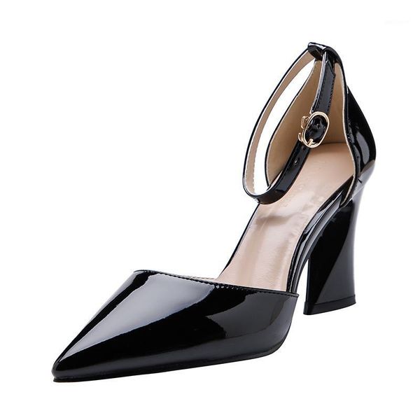 women new pump thick bottom high-heeled sandals comfortable leather shoes women fashion high heels latest high heels1, Black