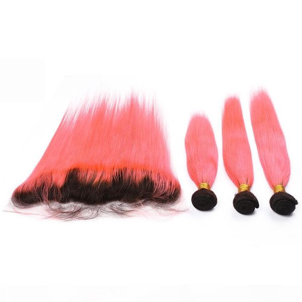 virgin indian human hair wefts ombre pink with full frontal straight #1b pink 2tone ombre 13x4 lace frontal closure with weave bundles, Black;brown
virgin indian human hair wefts ombre pink with full frontal straight #1b pink 2tone ombre 13x4 lace frontal closure with weave bundles, Black;brown