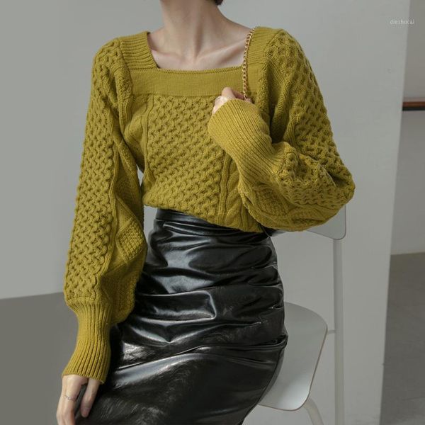 2020 harajuku fashion casual women spring pullover puff sleeve square collar sweater female knitted sweater pull femme1, White;black
2020 harajuku fashion casual women spring pullover puff sleeve square collar sweater female knitted sweater pull femme1, White;black