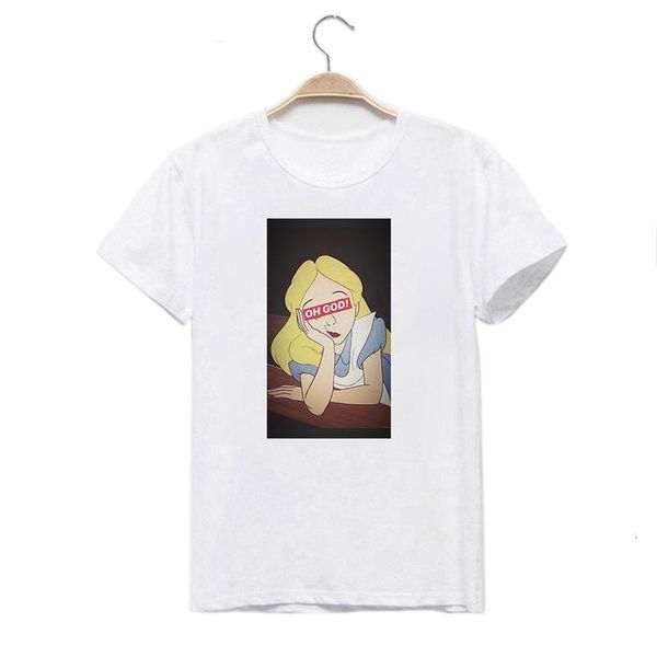 oh god funny women t shirt summer short sleeve tshirt princess printed spoof femme tee, White
oh god funny women t shirt summer short sleeve tshirt princess printed spoof femme tee, White
