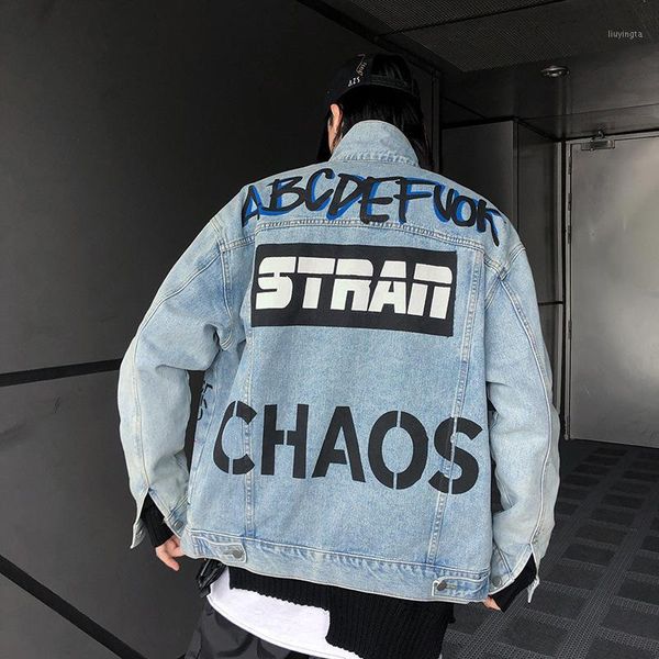 hip hop denim jacket big letter graffiti cartoon printed fashion jeans casual korean japan streetwear casual vintage jacket men1, Black;brown
hip hop denim jacket big letter graffiti cartoon printed fashion jeans casual korean japan streetwear casual vintage jacket men1, Black;brown
