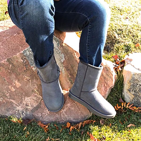 women's snow mid-calf waterproof boots winter ladies warm cowhide leather suede brown booty non-slip cozy shoes 1026, Black
women's snow mid-calf waterproof boots winter ladies warm cowhide leather suede brown booty non-slip cozy shoes 1026, Black
