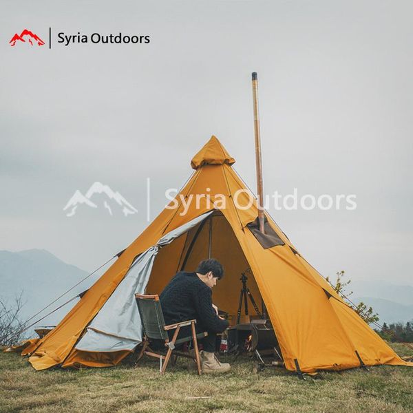 outdoor pyramid spire 3-4 people camping waterproof double deck with chimney mouth light luxury firewood stove tent
outdoor pyramid spire 3-4 people camping waterproof double deck with chimney mouth light luxury firewood stove tent