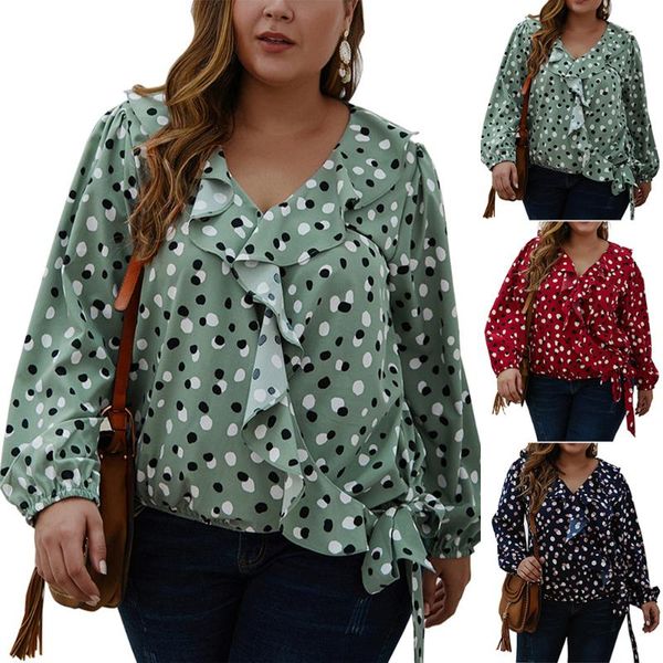 vicabo womens winter polka dot ruffle lace up blouse plus size long sleeve loose shirt loose casual office lady, White
vicabo womens winter polka dot ruffle lace up blouse plus size long sleeve loose shirt loose casual office lady, White
