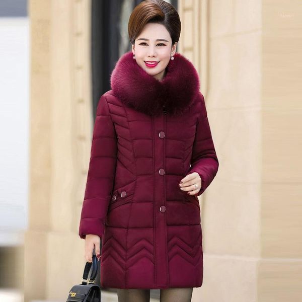 2020 new middle-aged winter jacket femme hooded down cotton coat mom thick warm jacket cotton padded wadded parkas l-4xl a4151, Black
2020 new middle-aged winter jacket femme hooded down cotton coat mom thick warm jacket cotton padded wadded parkas l-4xl a4151, Black