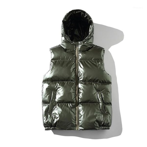 2020 new men streetwear thicken vest mens winter warm vest cotton-padded hooded solid color waistcoat m-5xl1, Black;white
2020 new men streetwear thicken vest mens winter warm vest cotton-padded hooded solid color waistcoat m-5xl1, Black;white