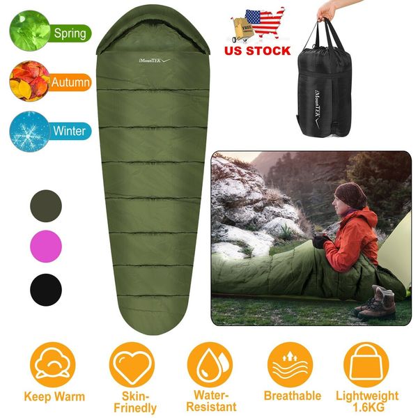 мумия спальный мешок тепло от -5 ° c ~ 10 ° c 3 сезон открытый кемпинга туризм washable
мумия спальный мешок тепло от -5 ° c ~ 10 ° c 3 сезон открытый кемпинга туризм washable
