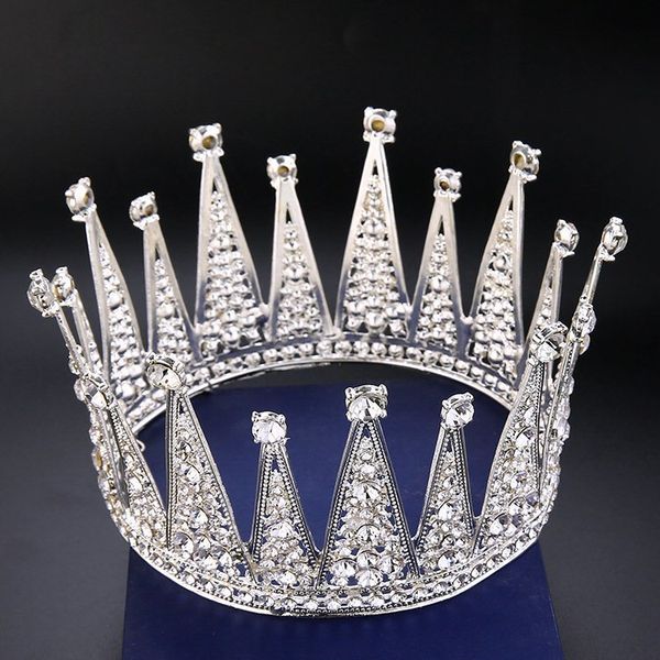 bridal headdress grand round simeisen water diamond hair ornament queen crown wedding dress accessories, Silver
bridal headdress grand round simeisen water diamond hair ornament queen crown wedding dress accessories, Silver