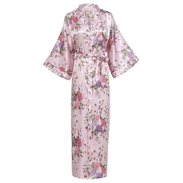 pink bride bridesmaid wedding robe chinese women long rayon bathrobe kimono gown lingerie sleepwear flower plus size 3xl y200429, Black;red
pink bride bridesmaid wedding robe chinese women long rayon bathrobe kimono gown lingerie sleepwear flower plus size 3xl y200429, Black;red