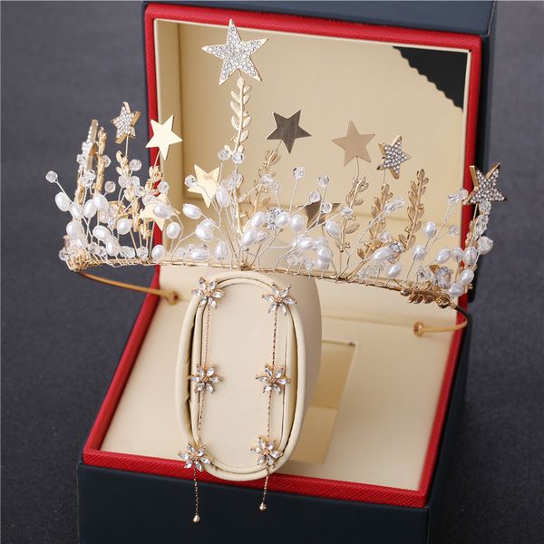 korean water diamond star wedding dress headdress headband bridal hair band super fairy sweet princess crown, Silver
korean water diamond star wedding dress headdress headband bridal hair band super fairy sweet princess crown, Silver