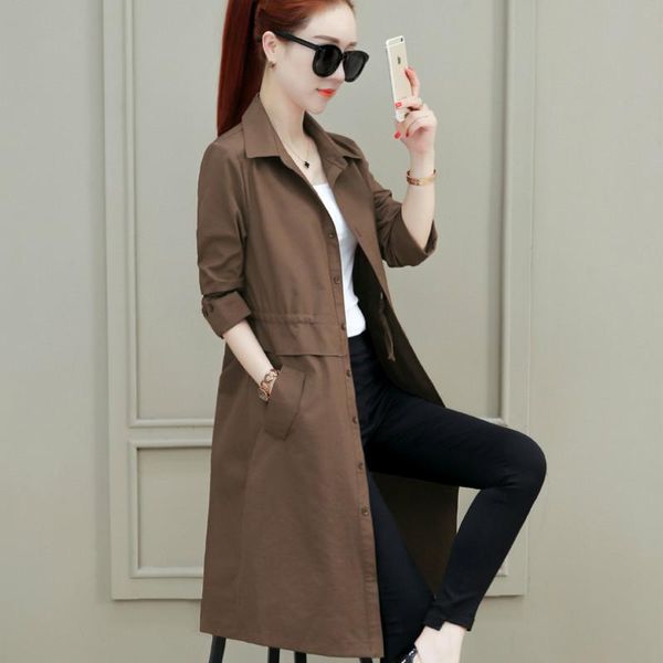 spring trench coat for women classic slim outwear long trench coat women's jacket office female windbreaker plus size, Tan;black
spring trench coat for women classic slim outwear long trench coat women's jacket office female windbreaker plus size, Tan;black