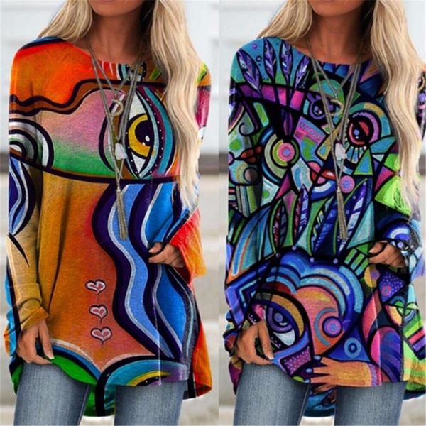 r40 harajuku blouse women plus size v neck shirts funny graphic printed abstract art pullover o neck long sleeve shirts blouses, White 
r40 harajuku blouse women plus size v neck shirts funny graphic printed abstract art pullover o neck long sleeve shirts blouses, White