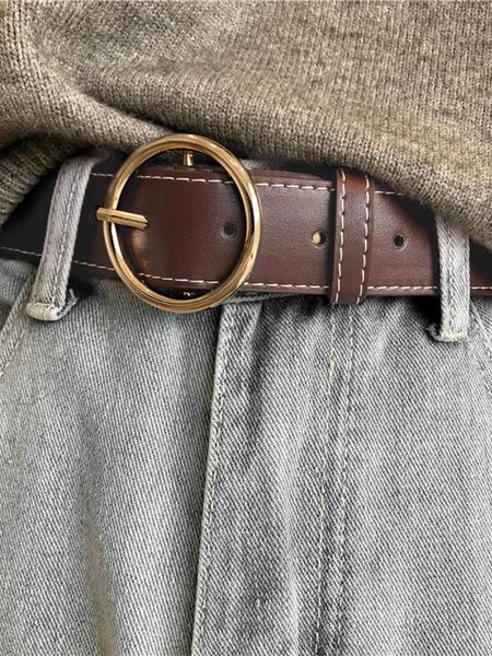 women belt vintage buckle waist strap waistband 2020 korean fashion o-ring pin buckle belts for jeans dress shorts coffee black, Black;brown
women belt vintage buckle waist strap waistband 2020 korean fashion o-ring pin buckle belts for jeans dress shorts coffee black, Black;brown