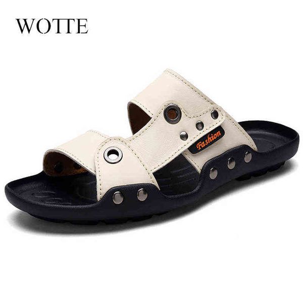 slippers genuine leather men slippers casual summer shoes beach outside slipper men indoor home flat slippers size 38 44 non slip slides 220, Black
slippers genuine leather men slippers casual summer shoes beach outside slipper men indoor home flat slippers size 38 44 non slip slides 220, Black
