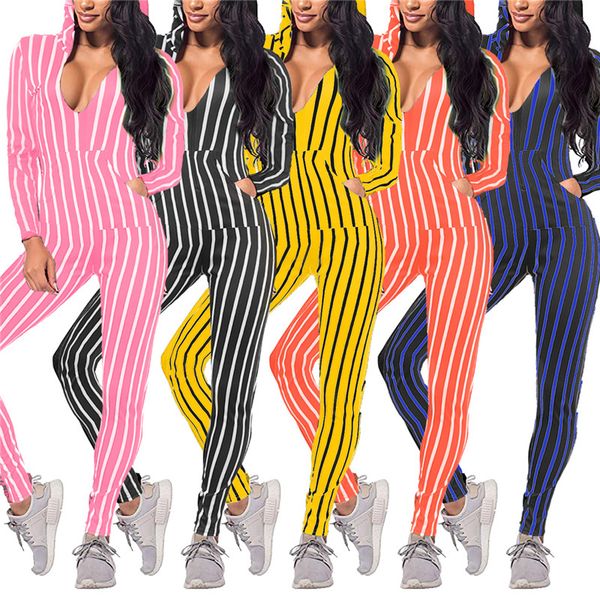 striped women jumpsuits fashion long sleeve zip neck hooded overall casual new women designer clothes 2020, Black;white
striped women jumpsuits fashion long sleeve zip neck hooded overall casual new women designer clothes 2020, Black;white