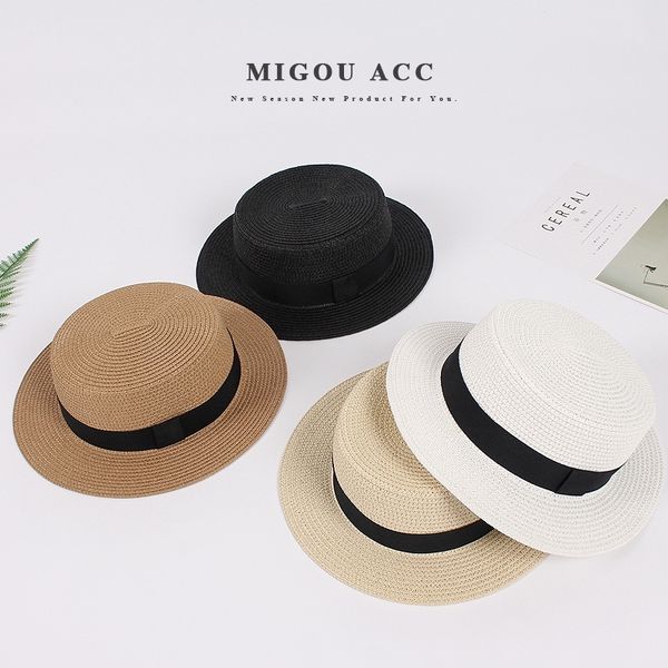 summer women men wide brim straw hat fashion chapeau paille lady sun hats panama beach hats flat chapeu feminino caps y200602, Blue;gray
summer women men wide brim straw hat fashion chapeau paille lady sun hats panama beach hats flat chapeu feminino caps y200602, Blue;gray