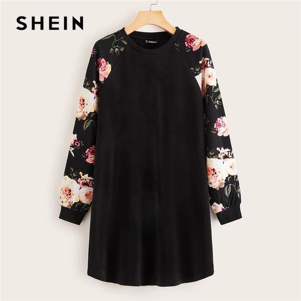 shein black floral raglan sleeve t-shirt dress women spring autumn long sleeve round neck casual loose straight short dresses1, Black;gray
shein black floral raglan sleeve t-shirt dress women spring autumn long sleeve round neck casual loose straight short dresses1, Black;gray