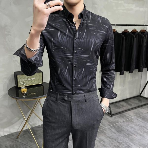 2021 spring floral shirts men long sleeve business casual shirt chemise homme streetwear social party blouse camisa masculina, White;black
2021 spring floral shirts men long sleeve business casual shirt chemise homme streetwear social party blouse camisa masculina, White;black