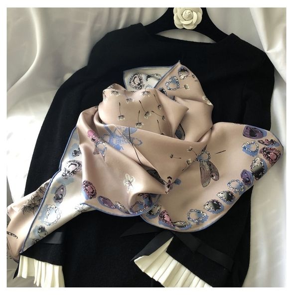 elegant print 100% silk scarf hijab head scarves foulard for women fashion scarves 35" y201007, Blue;gray
elegant print 100% silk scarf hijab head scarves foulard for women fashion scarves 35" y201007, Blue;gray